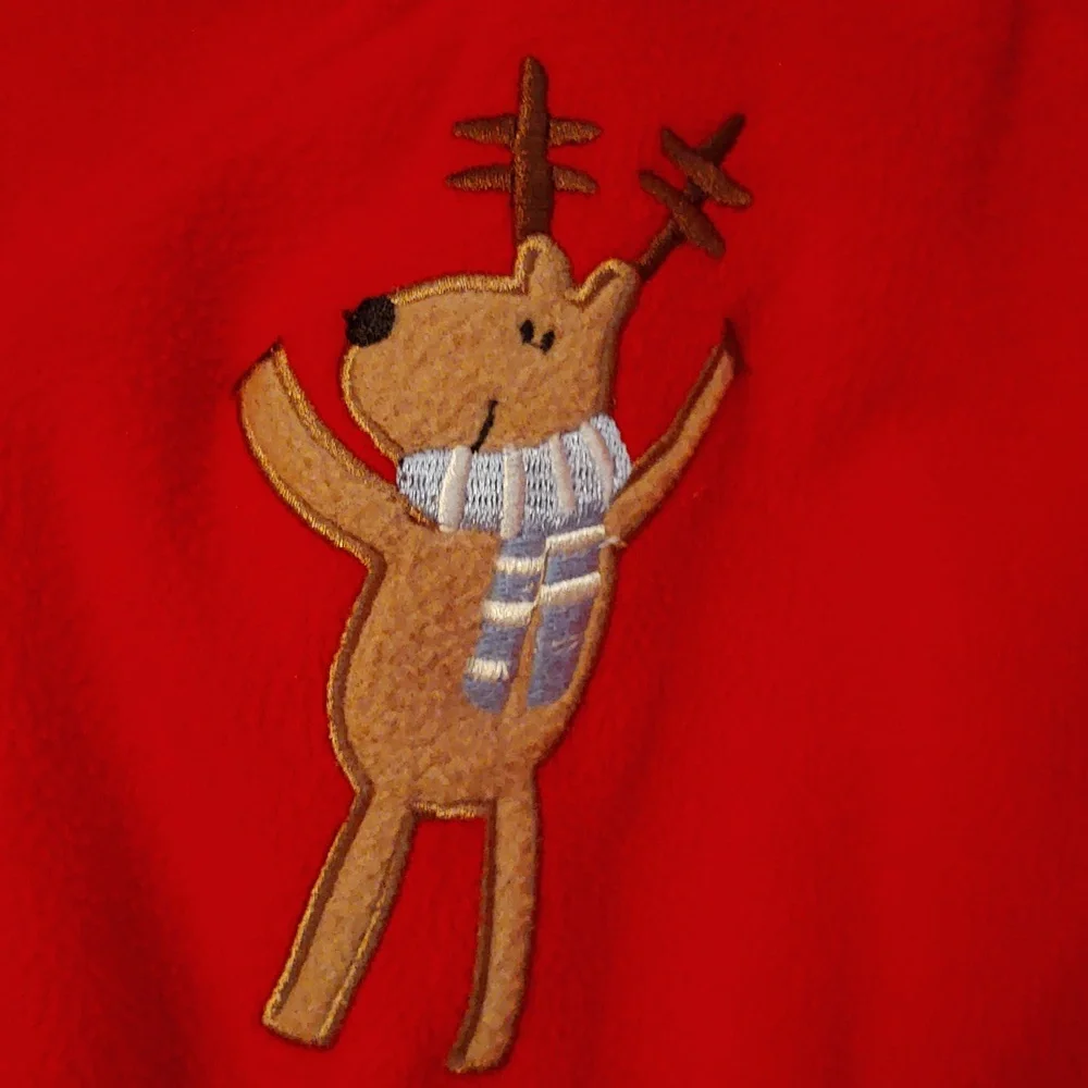 EUC The Company Store Childrens Christmas Fleece Robe Size XS (3/4)